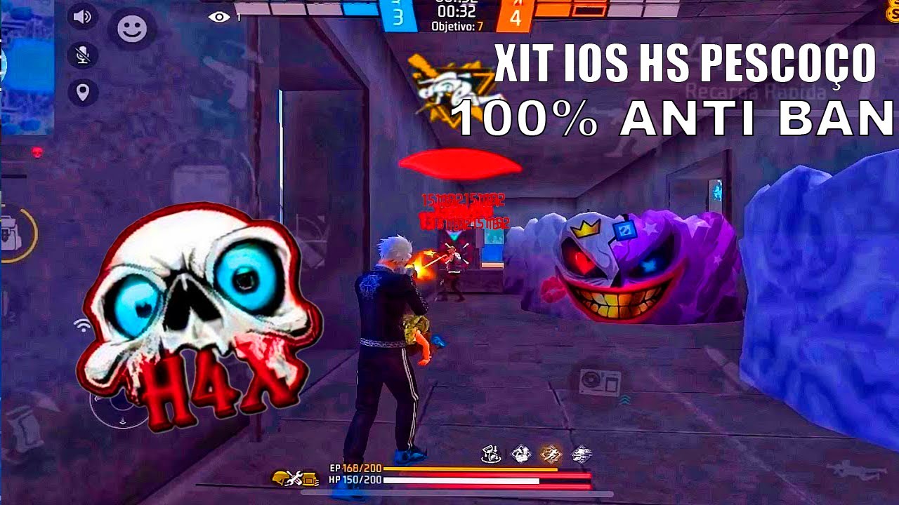 XIT FREE FIRE HS PESCO&Ccedil;O HS PEITO + HOLOGRAMA  100% ANT BAN ANT BLACKLIST✅✅✅ ANDROID E A IOS 👽 ❤️&zwj;🔥