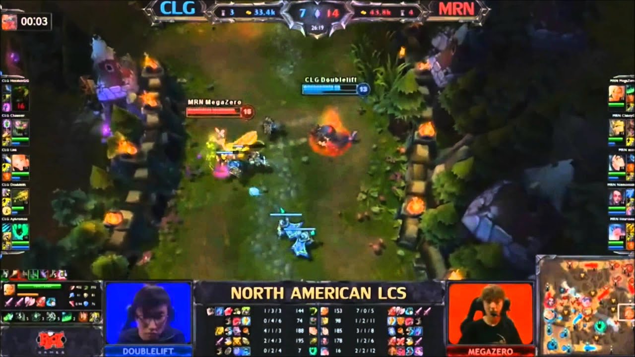 Doublelift outplays MegaZero I CLG vs MRN - LCS NA League of Legends