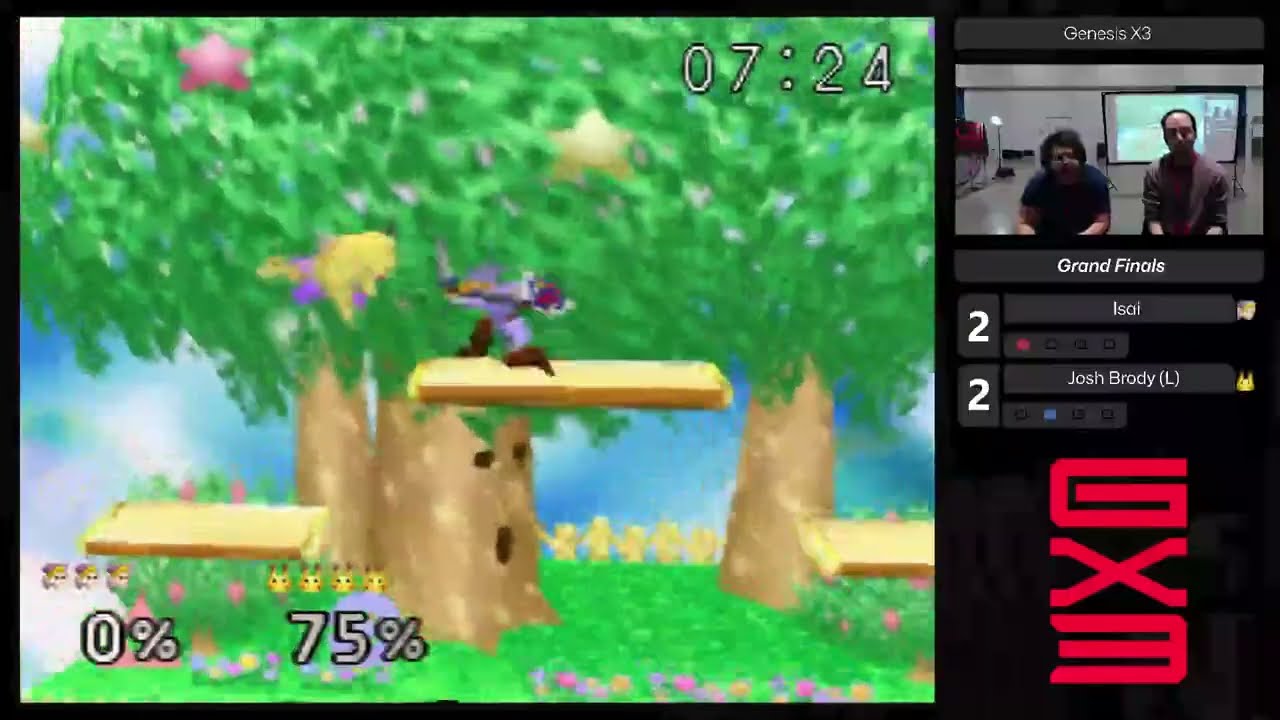 Genesis X3 Top 16 Grand Finals Isai (Link) vs Josh Brody (L) (Pikachu) Smash 64 SSB64