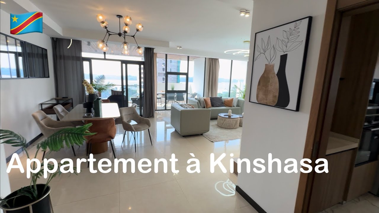 Tour d'un APPARTEMENT de LUXE de 3 chambres à KINSHASA idéal pour vos vacances