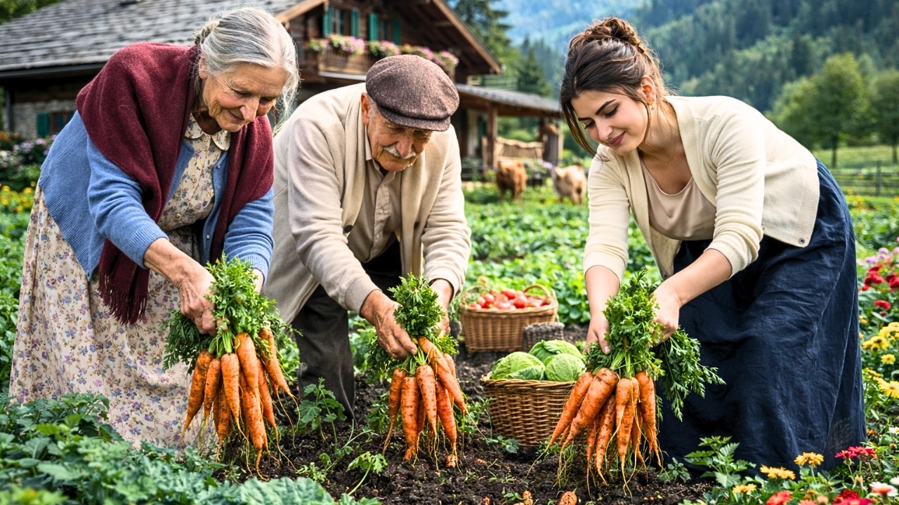 A Peaceful Life In The Countryside Life - This Is A Great Way Harvest Vegetable - Farm Fresh