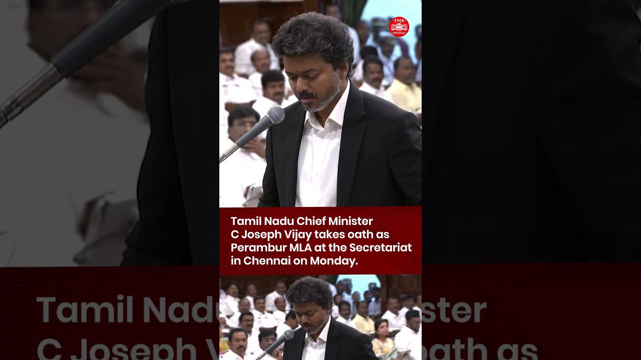 Tamil Nadu CM C Joseph Vijay takes oath as Perambur MLA at Chennai secretariat