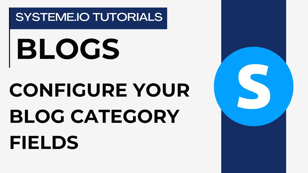 A Details about the fields required when creating a blog category | Systeme.io tutorials