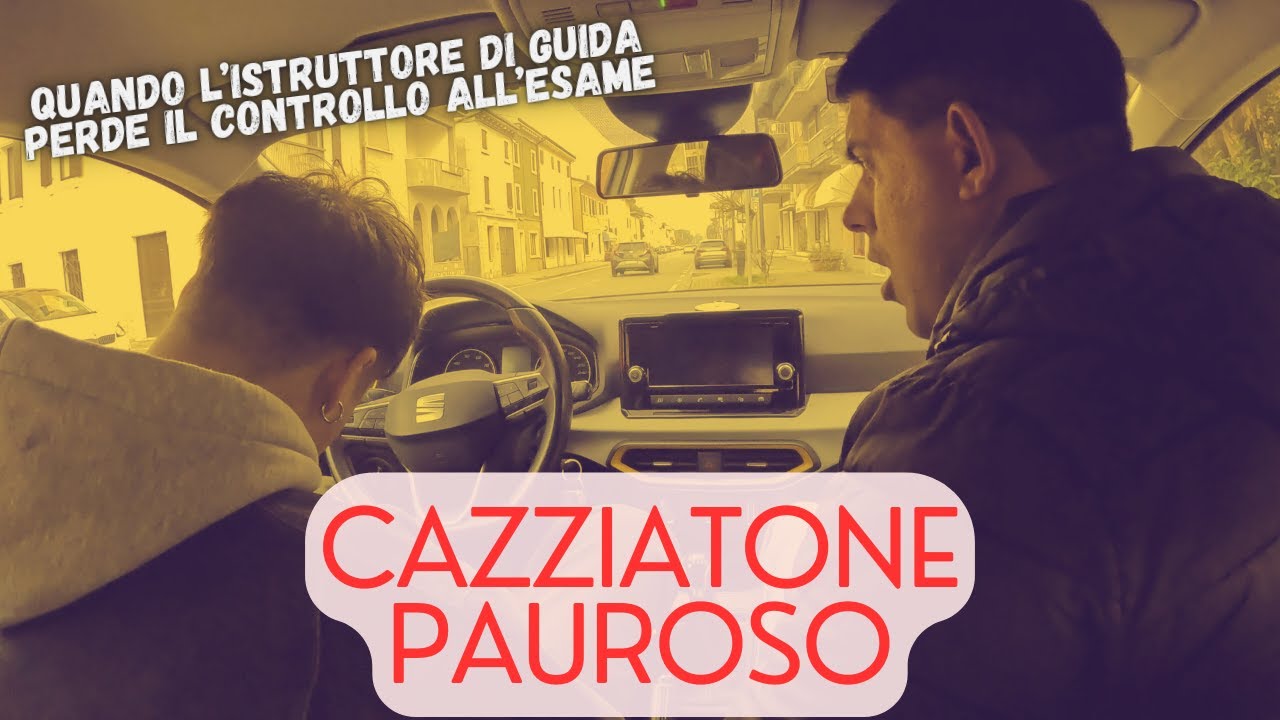 L'istruttore di guida perde la pazienza a seguito della bocciatura del proprio allievo!