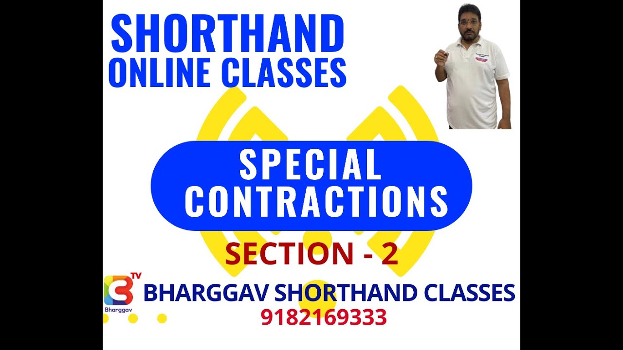 SPECIAL CONTRACTIONS   SECTION- 2