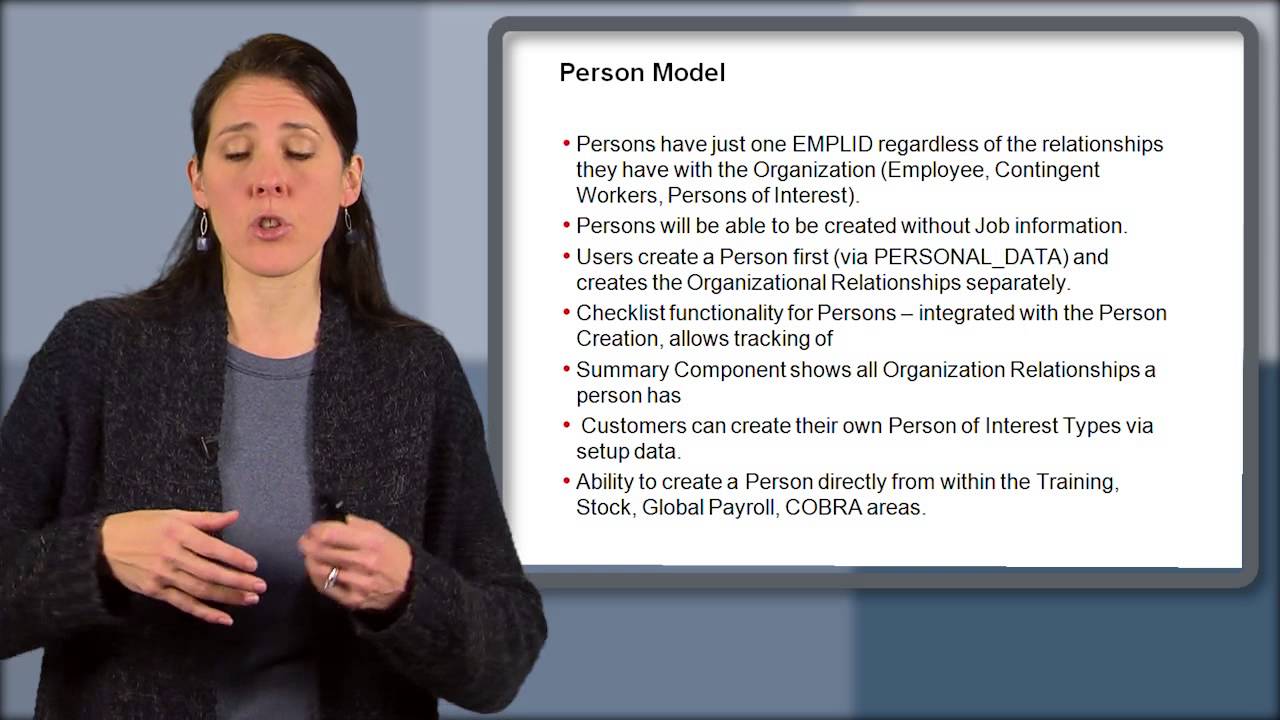 Oracle Peoplesoft: HCM Person Model Overview