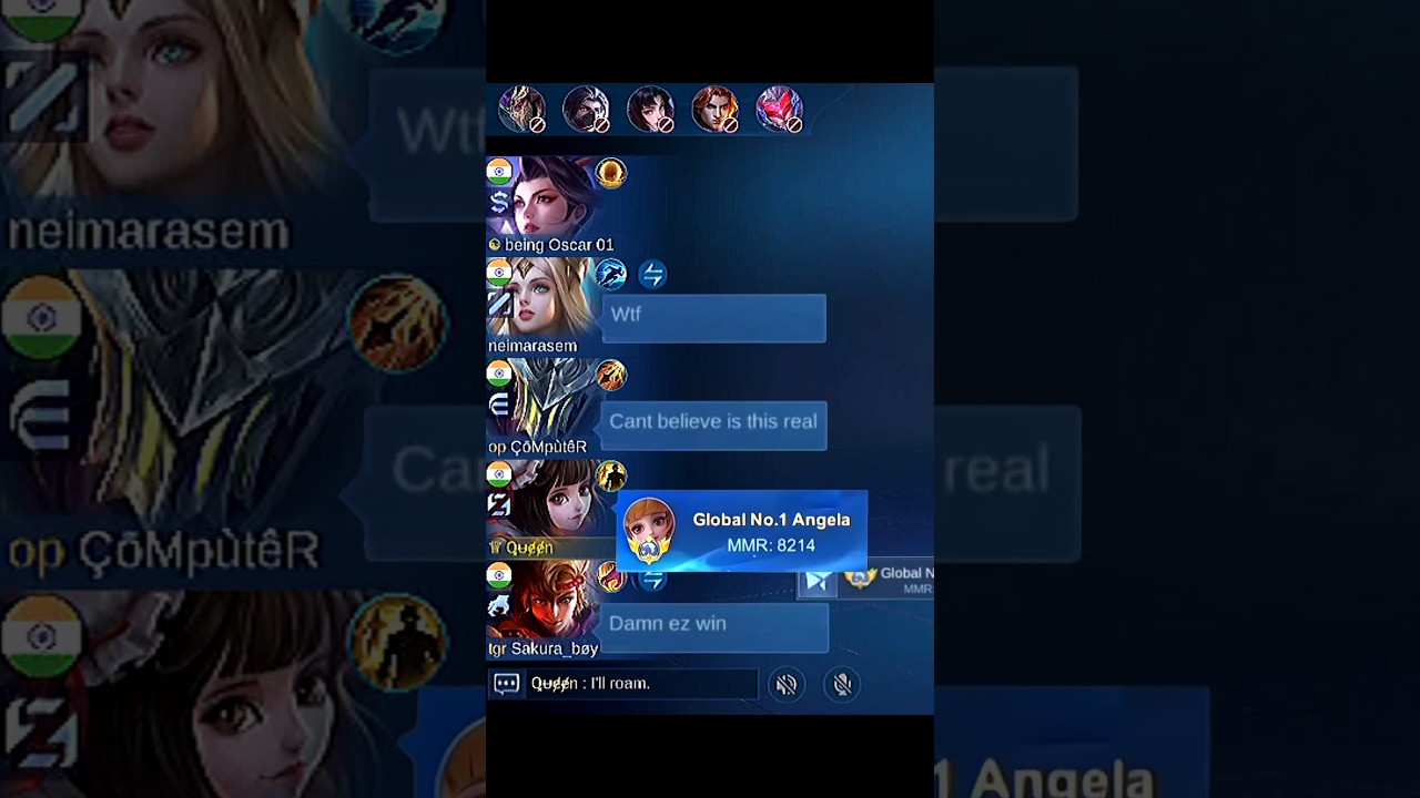When Global No.1 Angela Play Solo Rank!!🤯(Support + Auto Win?!)🔥 pt - 1 