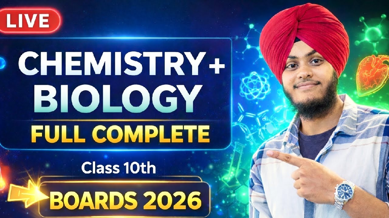 Class 10 Chemistry + Biology FULL COMPLETE 🔥 | Boards 2026 LIVE