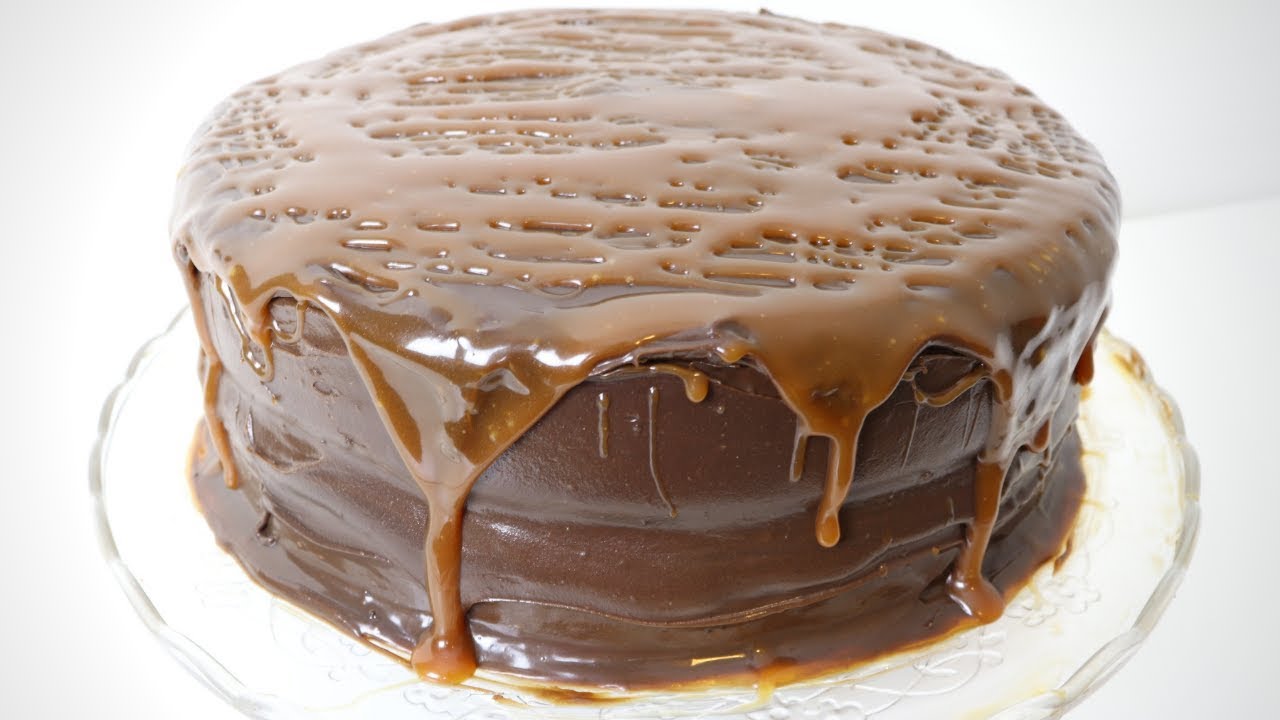 Moist Chocolate Fudge Cake (With Salted Caramel)