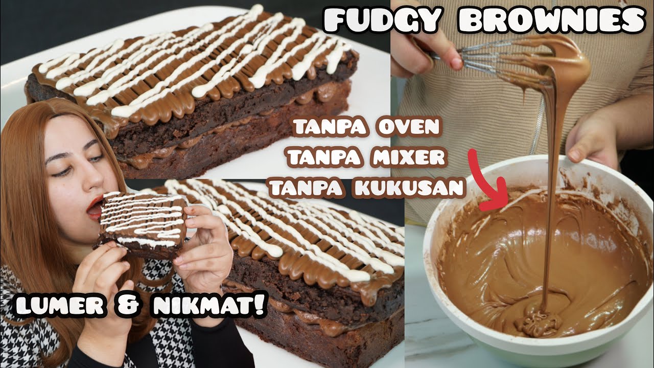 COOKING WITH TASYI : EP 36 - RESEP FUDGY BROWNIES LUMER TERENAK ! TANPA OVEN TANPA MIXER