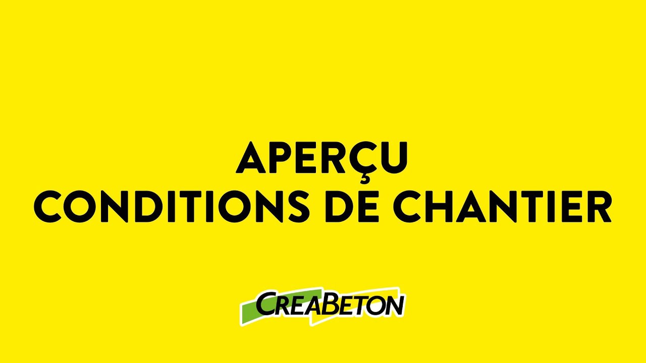 Consulter les conditions spécifiques au chantier dans le shop en ligne creabeton.ch