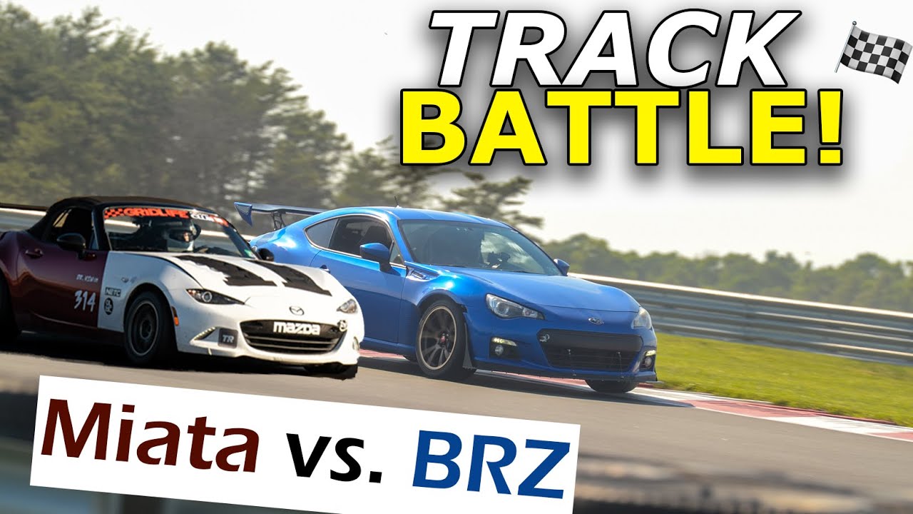 Mazda Miata vs. Subaru BRZ Track Battle! (both cars POV)