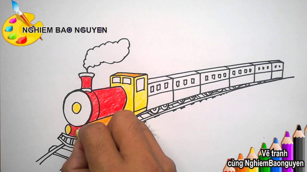 Vẽ tàu hỏa/How to Draw Train