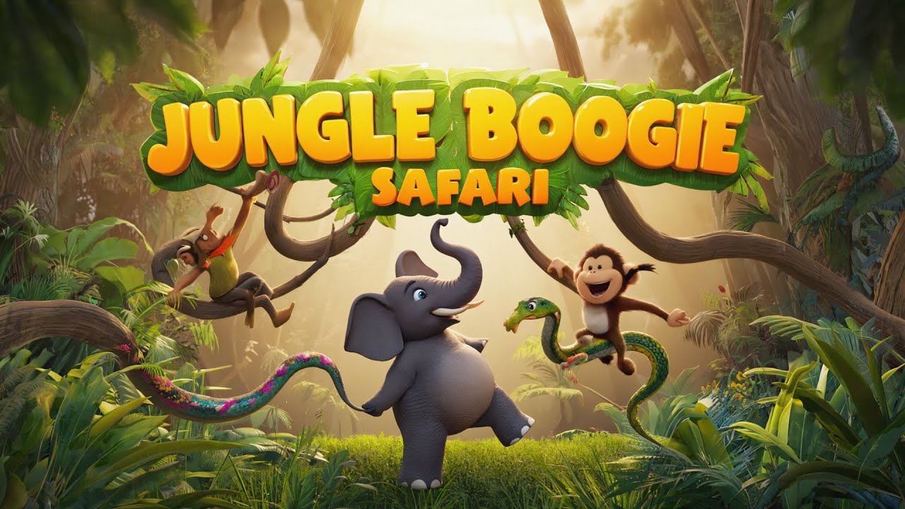 🦁 Jungle Boogie Safari 🐘 | Animal Dance Song for Kids | Movement & Action Song