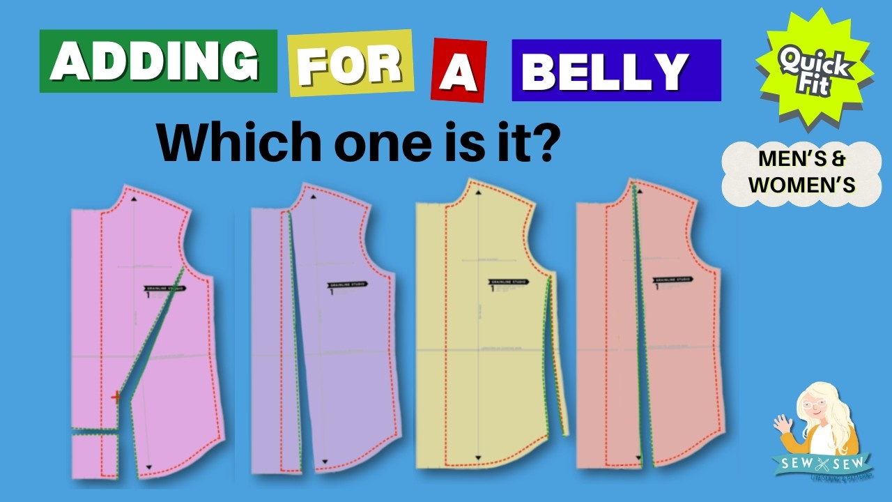 How to Add Room to the Belly of a Pattern :: Full Belly Adjustment for Men or Women