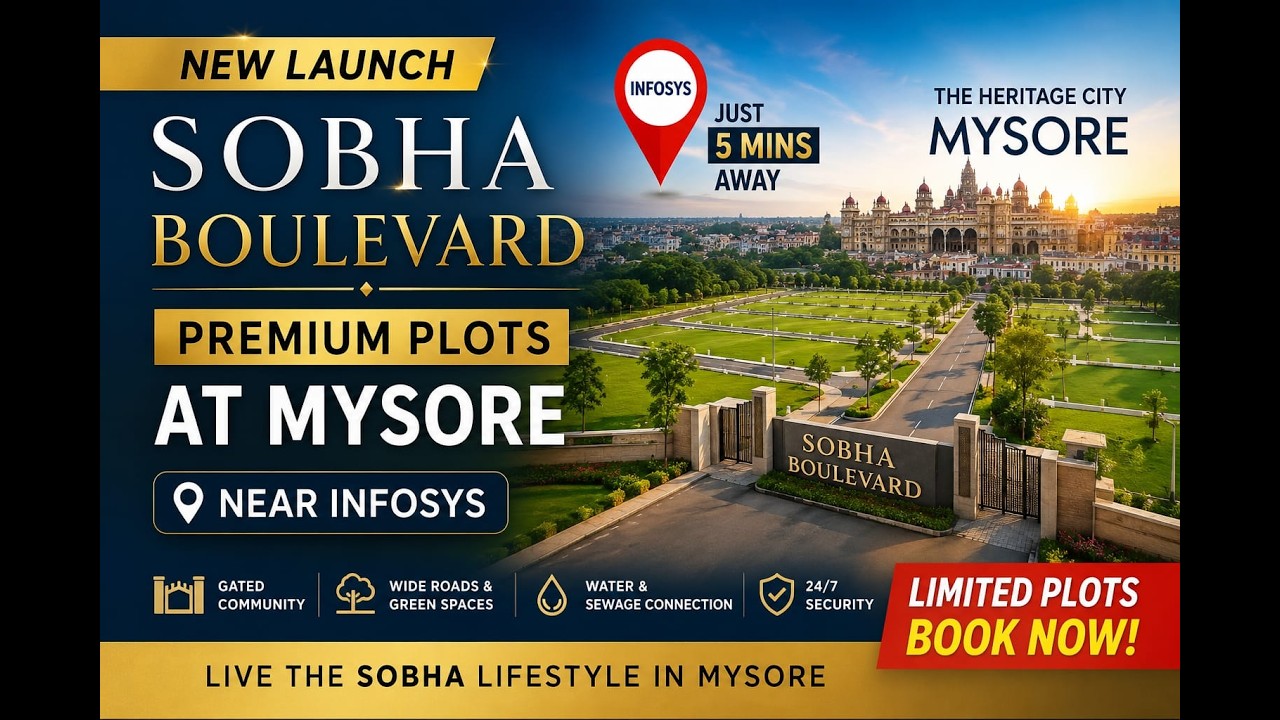 Новый проект Sobha Boulevard: лучшие участки рядом с Infosys в Майсуре! Звоните 6364488899