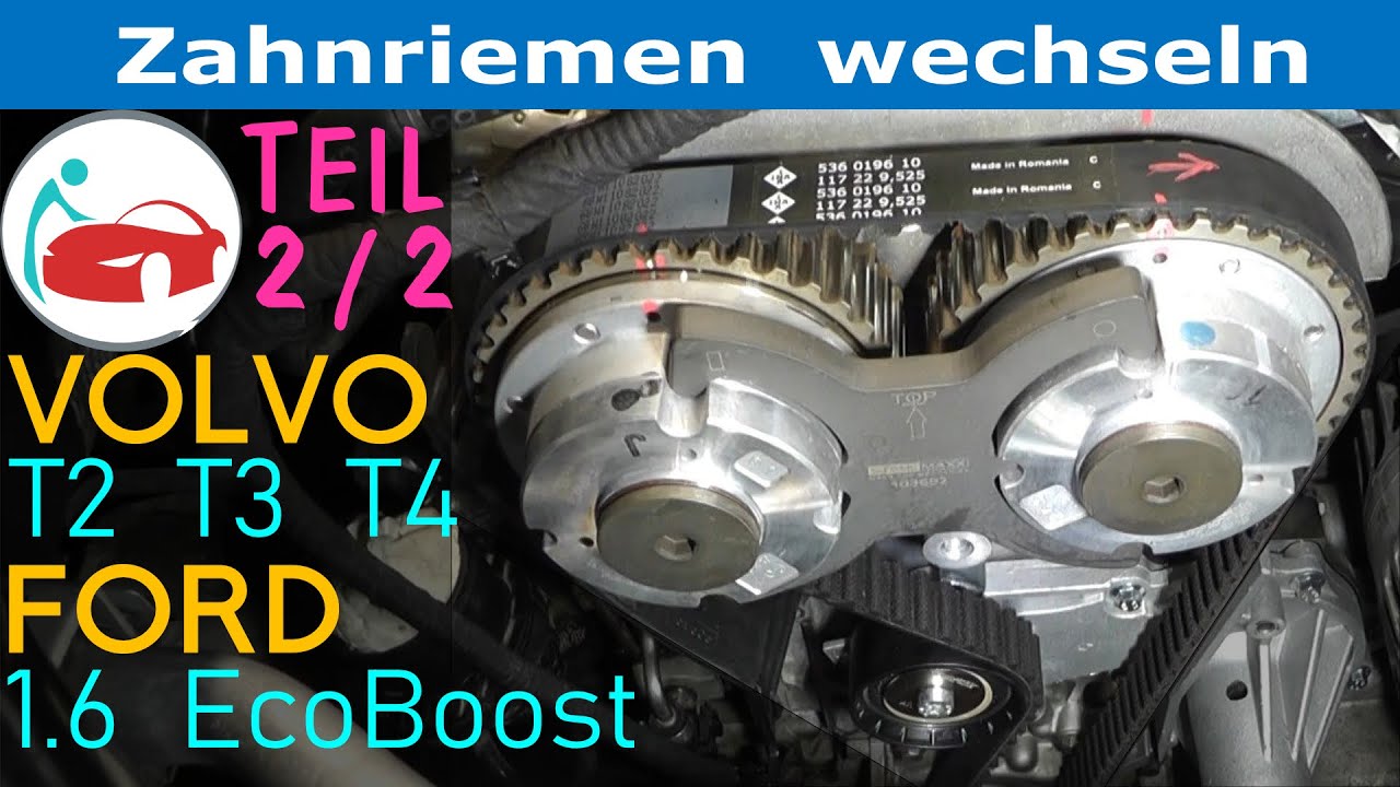 Zahnriemen wechseln beim 1.6 EcoBoost Motor eines Ford Focus MK3 (DYB) mit Wasserpumpe Teil 2 von 2