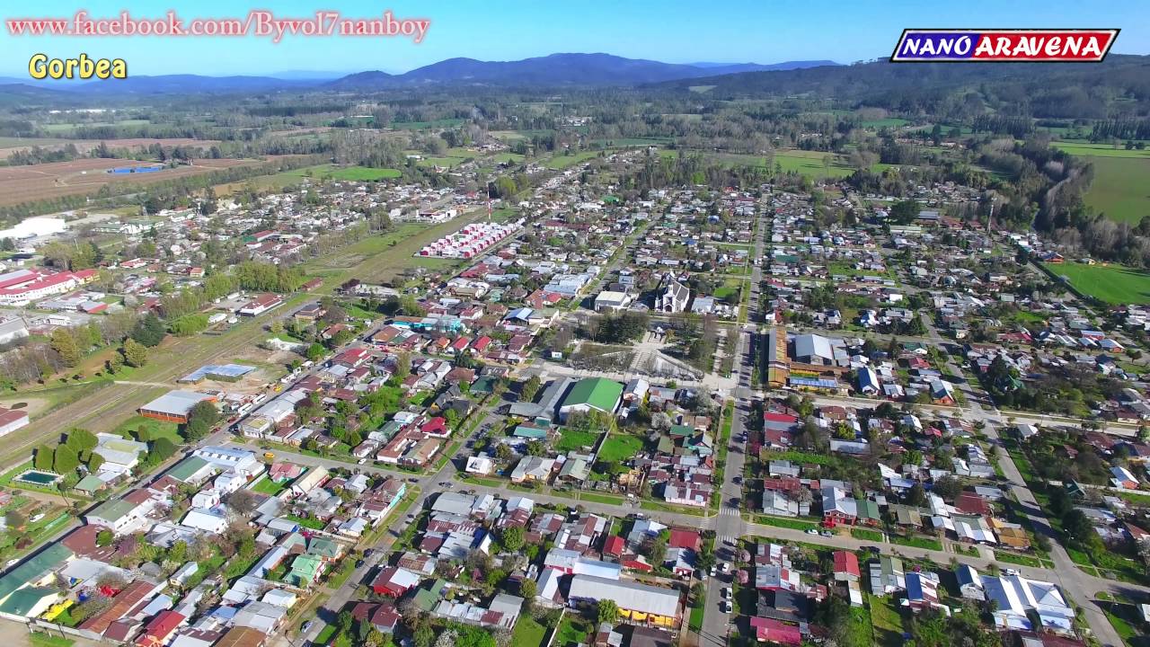 Vista aérea Comuna de Gorbea  región de la Araucanía chile 4K Drone DJI Phantom 4 Pro