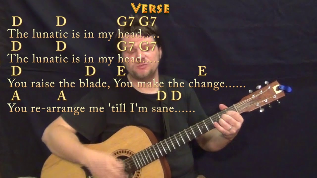 Brain Damage/Eclipse (Pink Floyd) Strum Guitar Cover Lesson with Chords/Lyrics