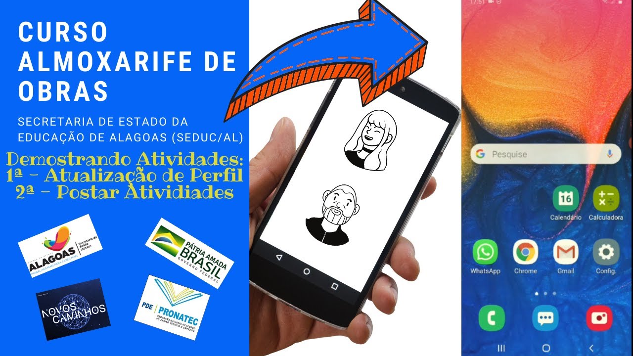 V&iacute;deo de demonstra&ccedil;&atilde;o como acessar a Plataforma Moodle do Curso de Almoxarife de Obras da SEDUC/AL