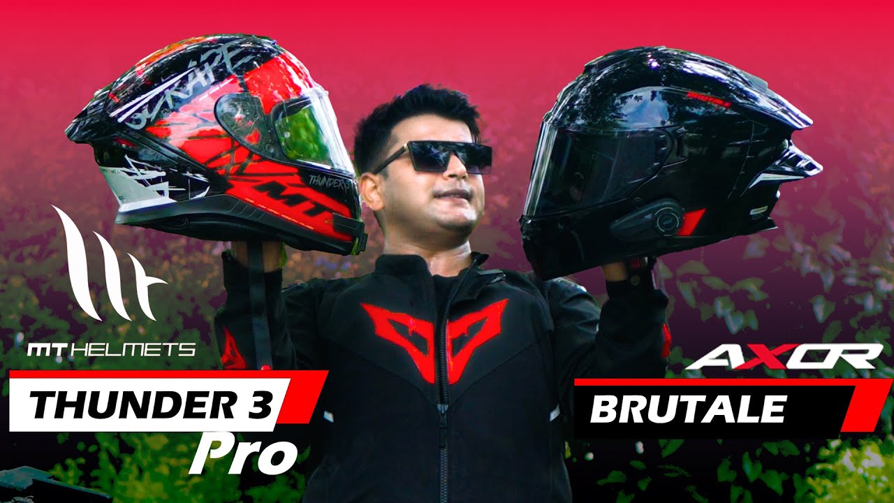 New Axor Brutal vs MT Thunder 3 Pro Quick Comparison😍Best helmet Under 10000 | Brutale Helmet Review