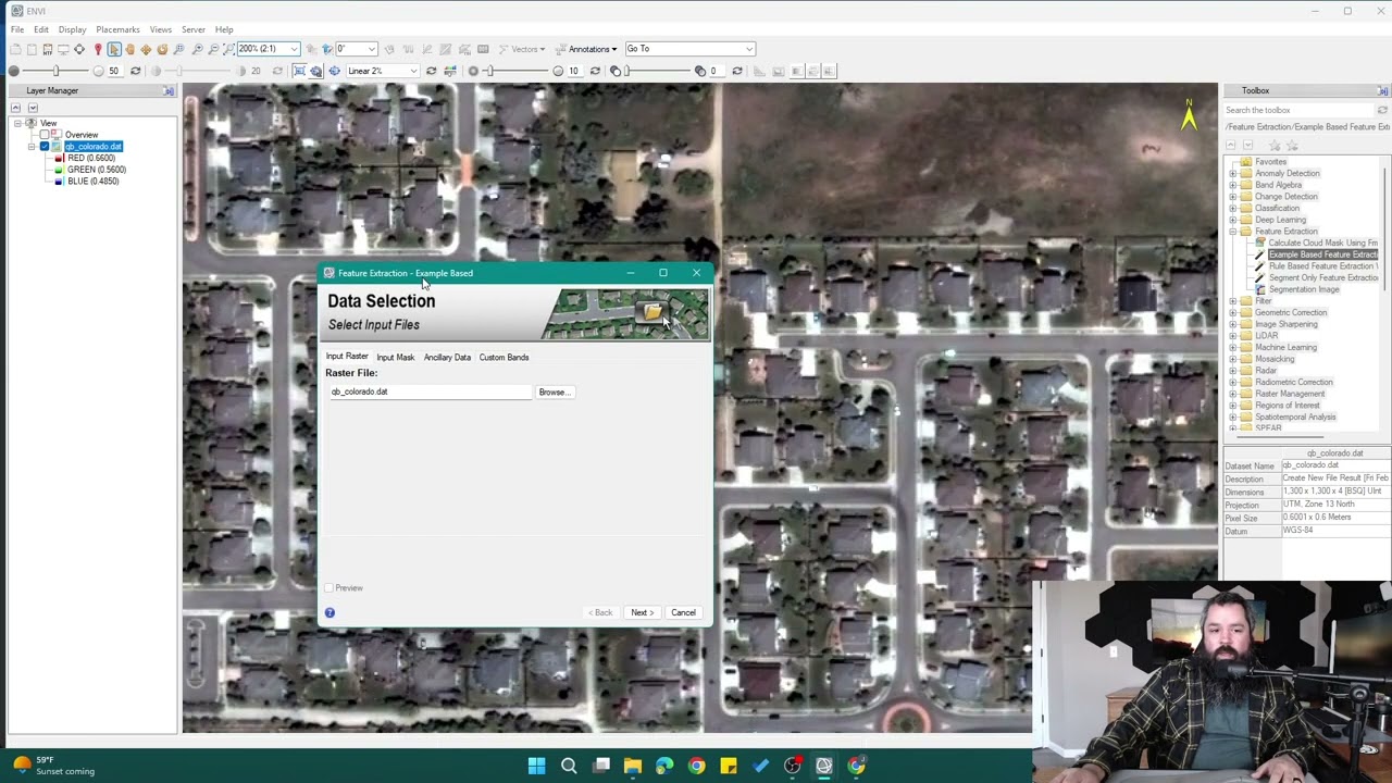 ENVI Feature Extraction Tutorial: Example Based Workflow
