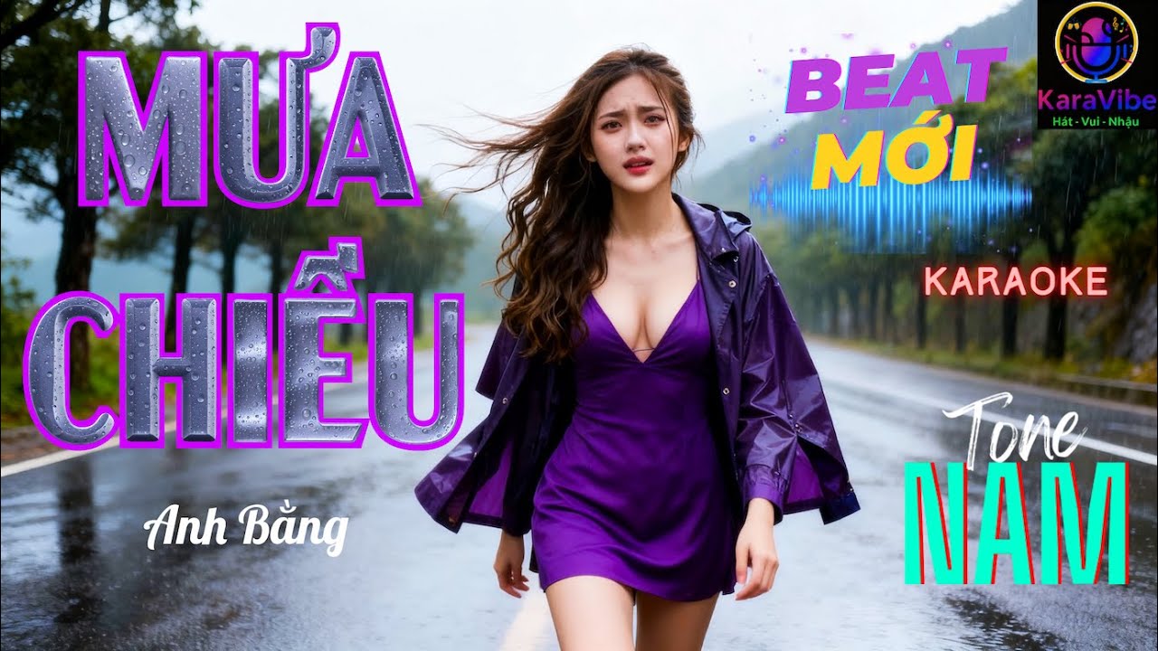 Karaoke MƯA CHIỀU ❤️ tone Nam ❤️ Beat MỚI ROCK ❤️ Độc Đ&aacute;o ❤️ Dễ H&aacute;t  @KaraVibe-VN