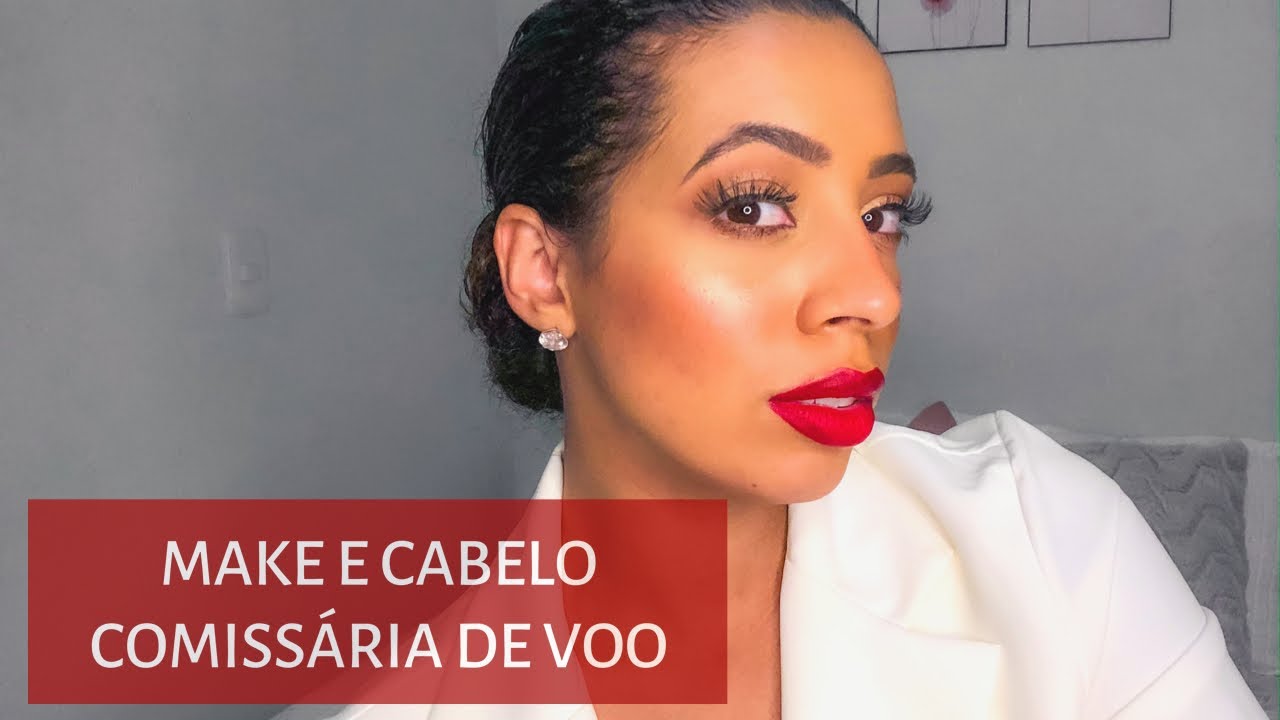 MAQUIAGEM PARA SELEÇÃO DE COMISSÁRIA DE VOO | SÓ COM PRODUTOS ACESSÍVEIS