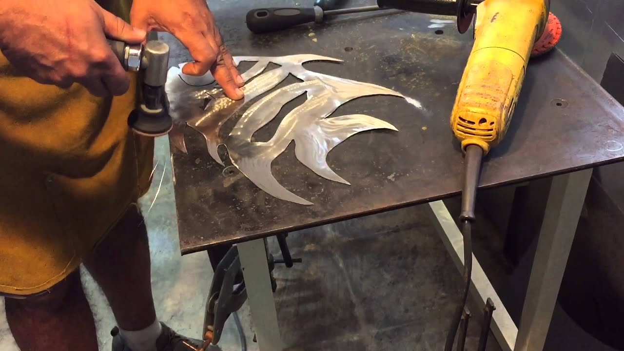 Sheet Metal Spadefish Wall Sculpture