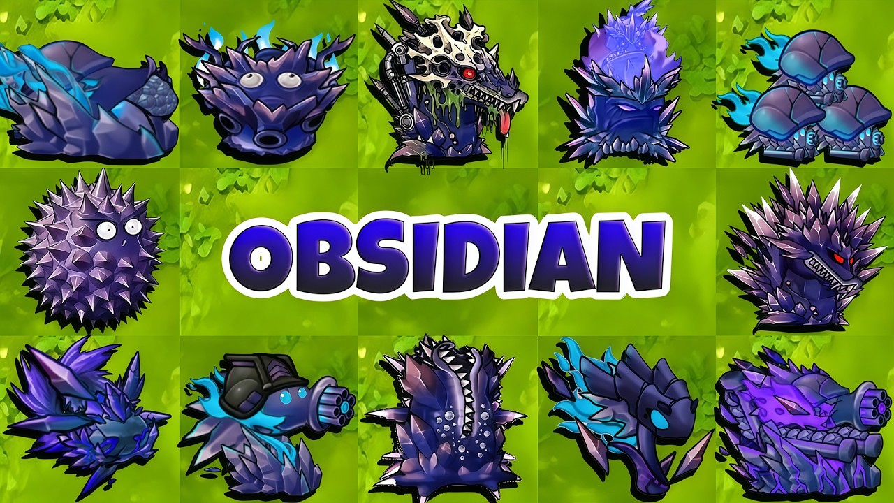 PVZ 1 Fusion 3.4 - All OBSIDIAN Plants Showcase!!