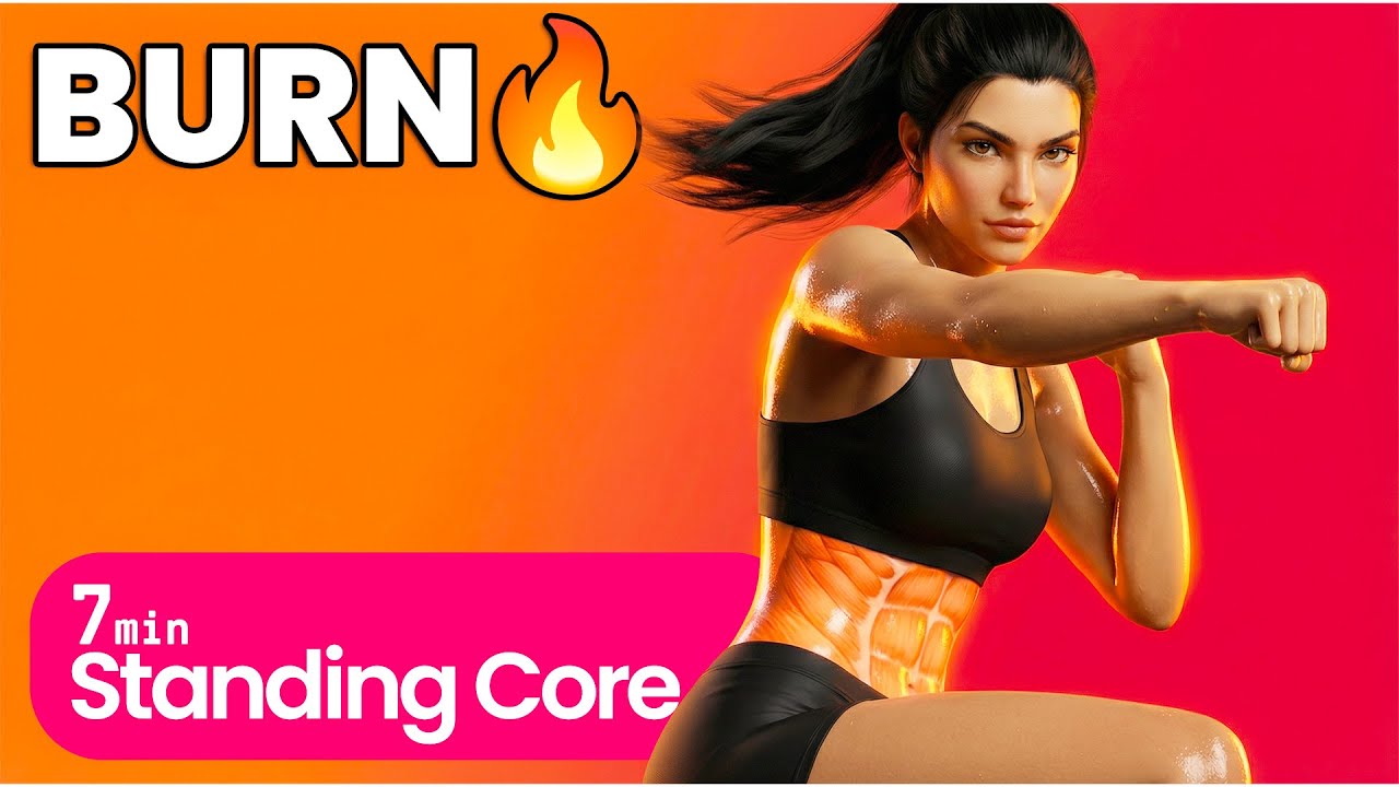 7-Min Standing Core BURN 🔥 (No Floor)