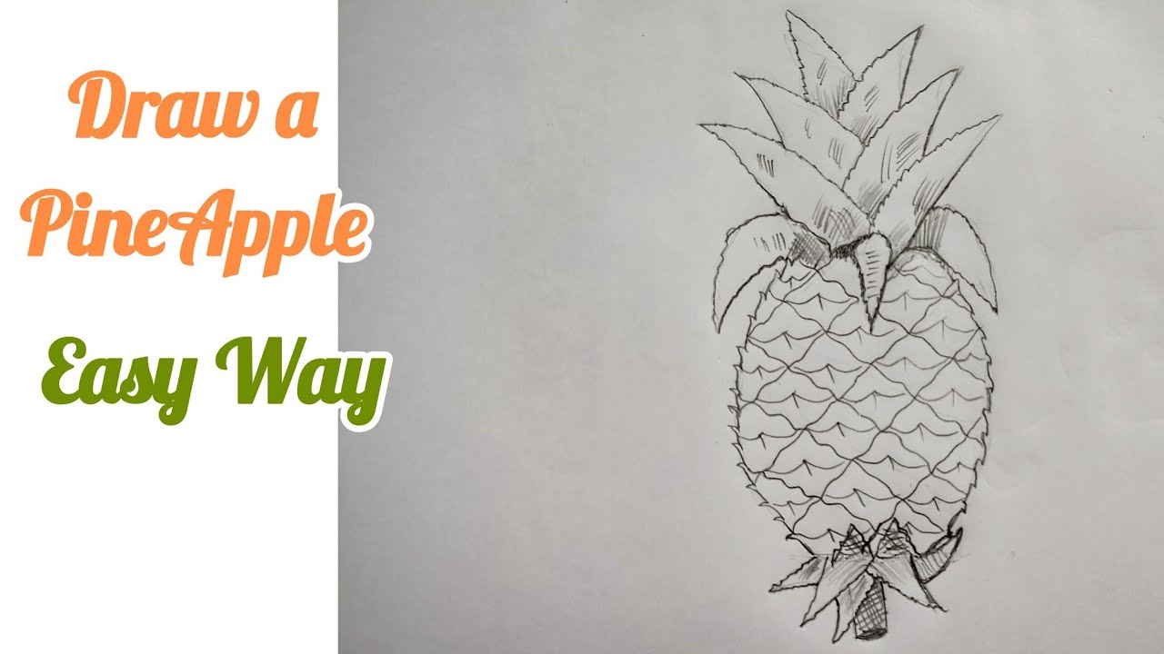 How to draw a pineapple Easy Way |  সহজে আনারস আঁকি | Art in Lines