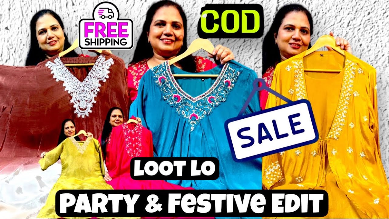 Stunning PartyWear Suits, Indo Western, Kaftans & Gowns at Mukta Creations. COD & Free Shipping.
