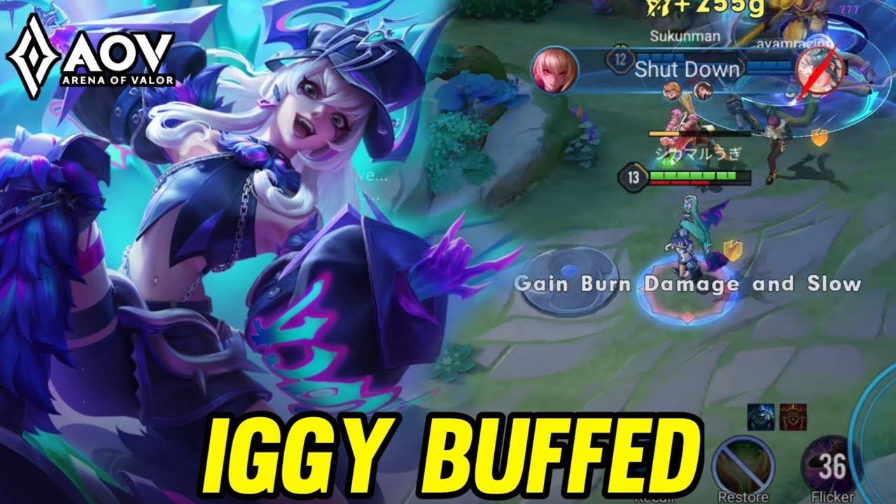 Iggy Buffed New Patch - Arena of valor lienquan mobile Rov