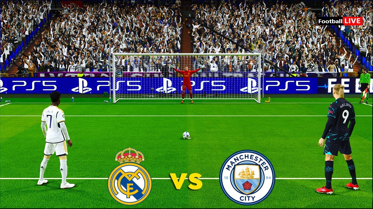 REAL MARID vs MAN CITY - UCL Penalty Shootout 2024 | UEFA Champions League | PES Gameplay
