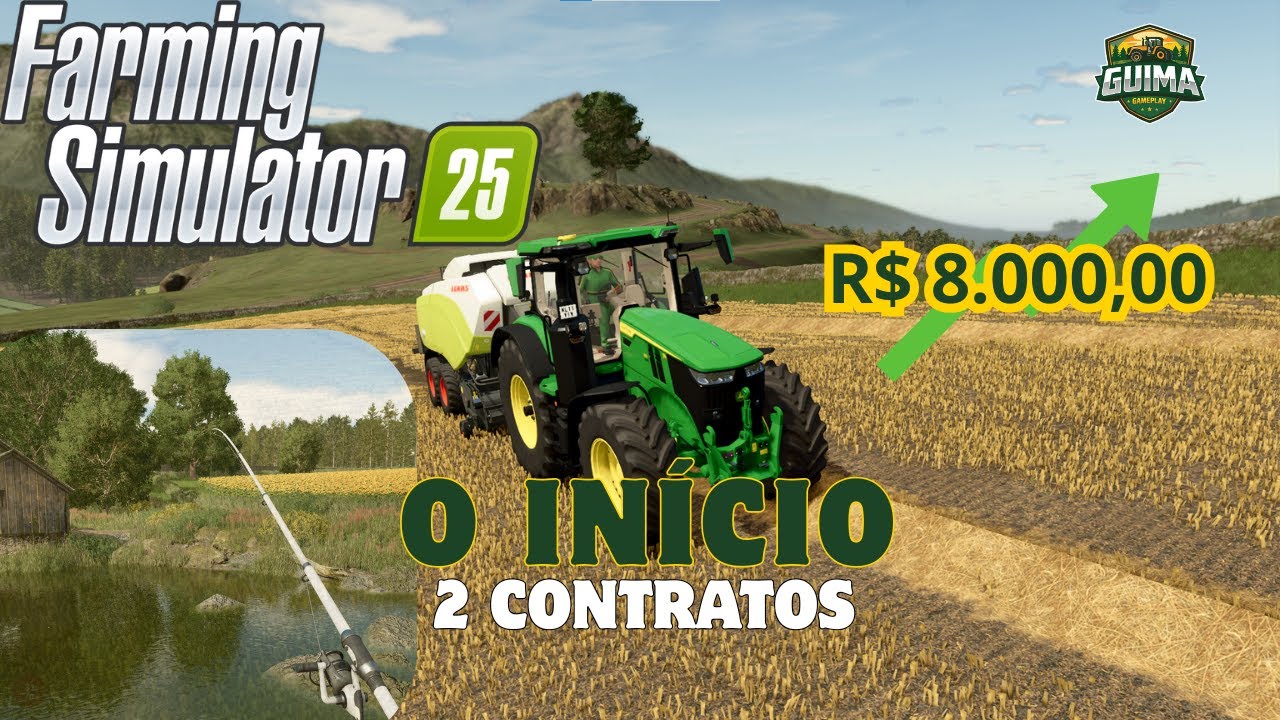 Farming Simulator 25 #ep01 COMEÇANDO DO ZERO e PEGANDO NOSSOS PRIMEIROS CONTRATOS