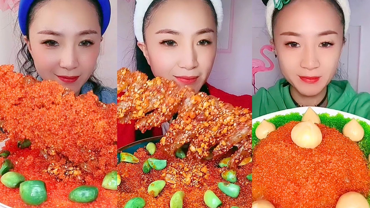 Satisfying Eating Sounds with Colorful ASMR Crunchy Mukbang Compilation #273