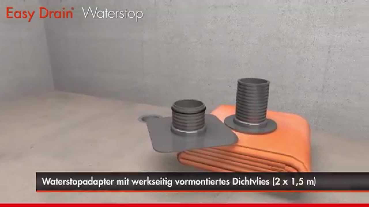 Einbau einer Duschrinne – Easy Drain Waterstop (Deutsch)