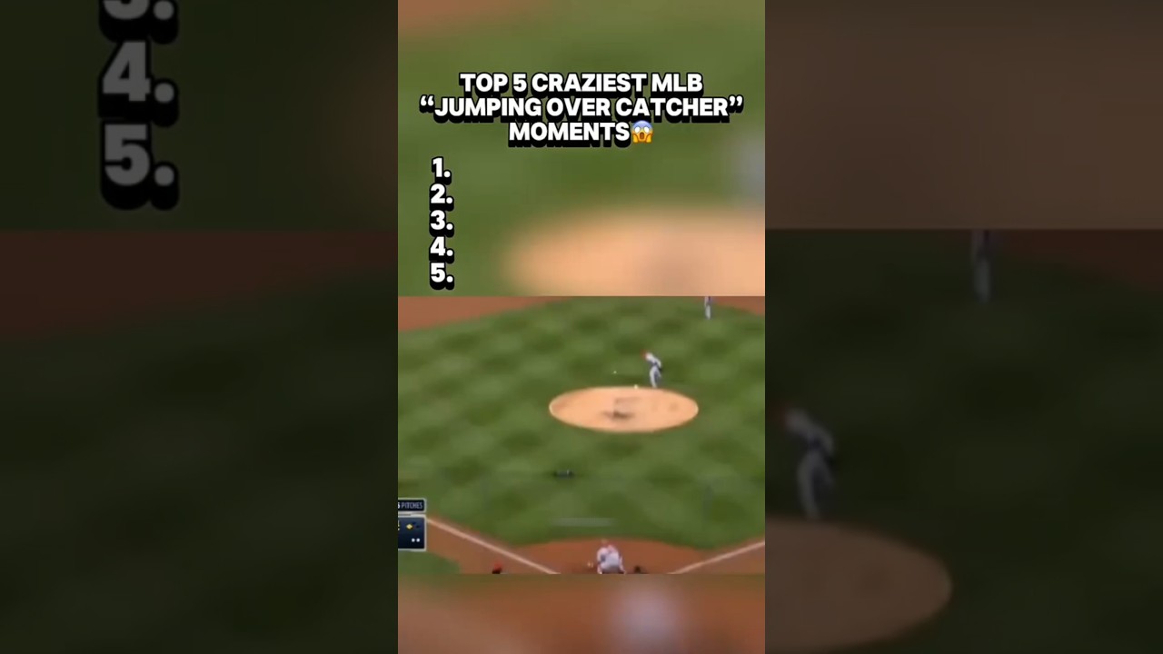 Top 5 Craziest Jumping over Catcher moments in MLB History!#baseball #viral#youtube#algorithm