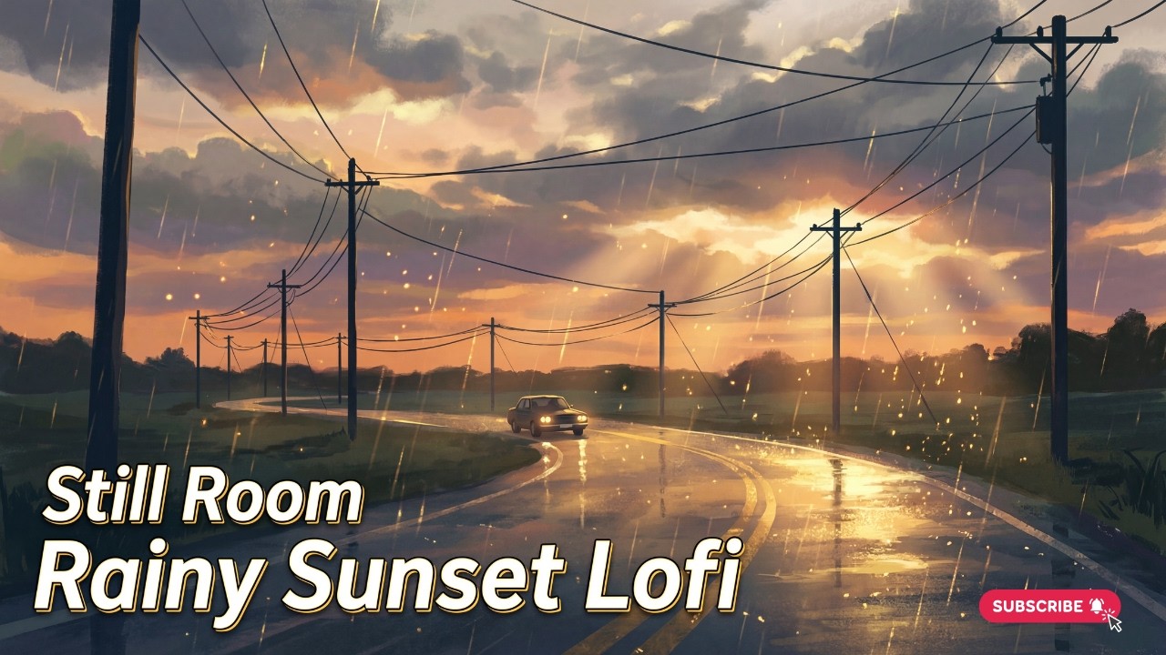 Still Room 🌧 Rainy Sunset Lofi | Calm Study Beats for Focus, Relax & Sleep