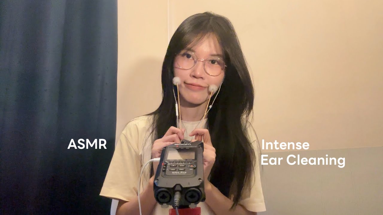 ASMR Intense Ear Cleaning  (no talking) repeat w/ black screen for sleep | ASMR แคะหูแบบเร็ว