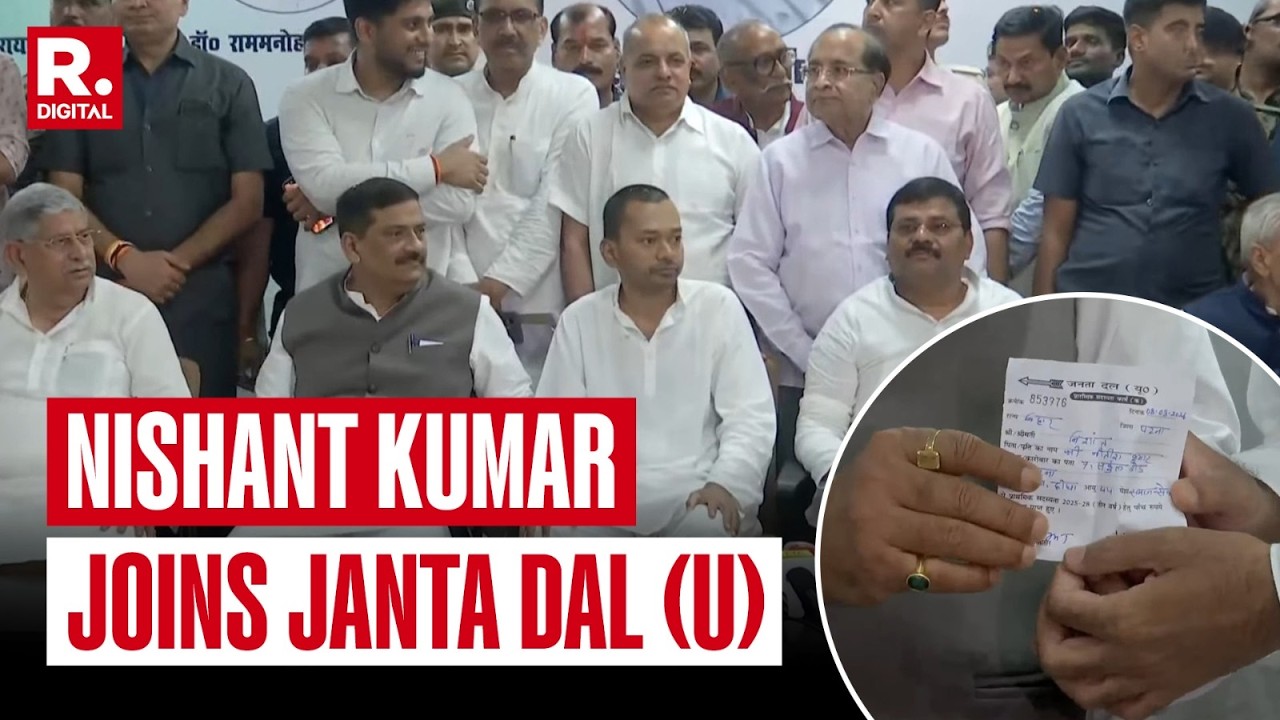 LIVE: Bihar Chief Minister Nitish Kumar’s son Nishant Kumar joins Janata Dal (United) at JDU office