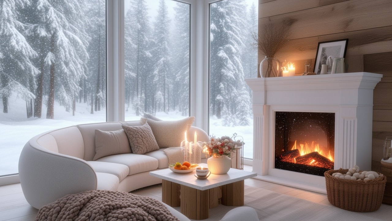 Relaxing Winter Coffee Shop Jazz 🔥❄️ Calm Café Music for Work & Study