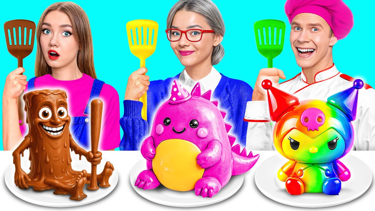 自分 vs おばあちゃんの料理チャレンジ | 素晴らしい料理レシピ Jelly DO Challenge
