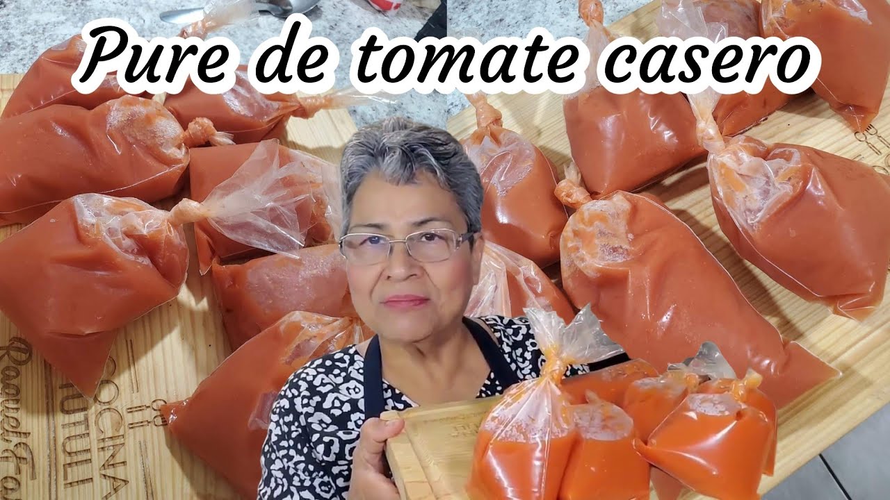 Puré de tomate casero🍅🧄🧅 0 productos químicos | Cocina tutuli.