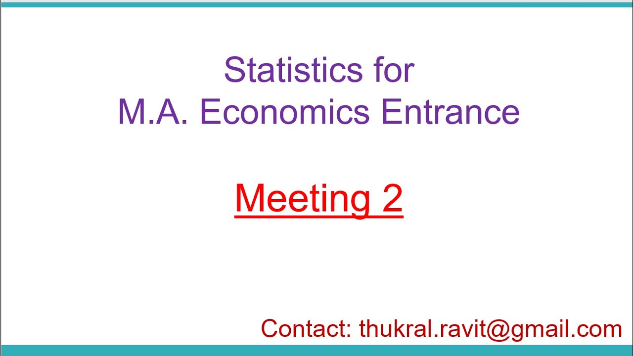 Meeting 2| Statistics Online Live Course | New batch | Ravit Thukral Classes