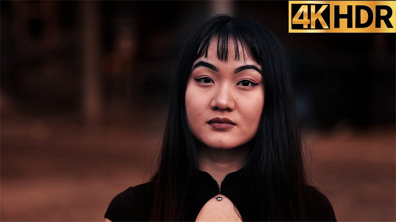 4k Face Close Up HDR | Video Vivid Colors | Ambient Sound - Relaxing
