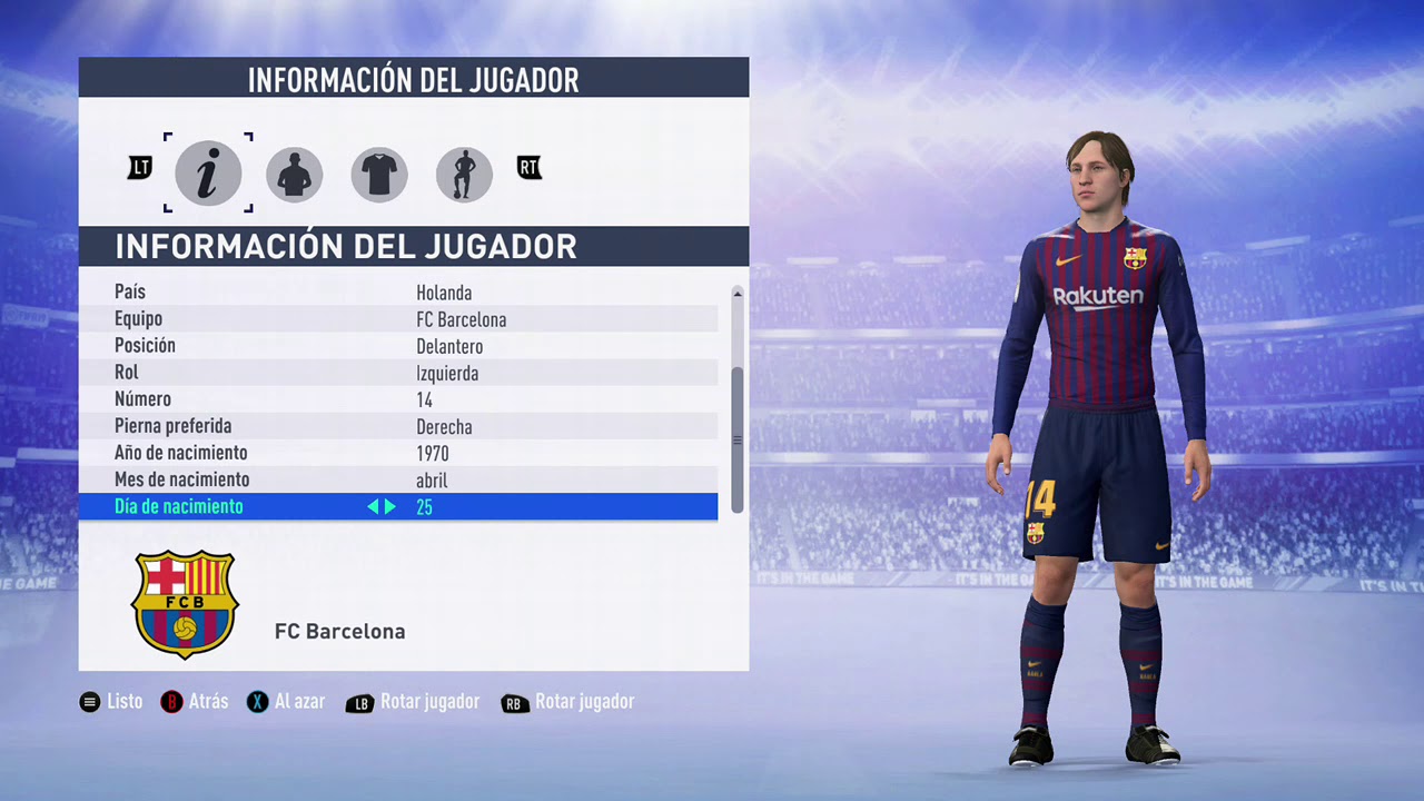 Como crear a Johan Cruyff(icono)//Fifa 19