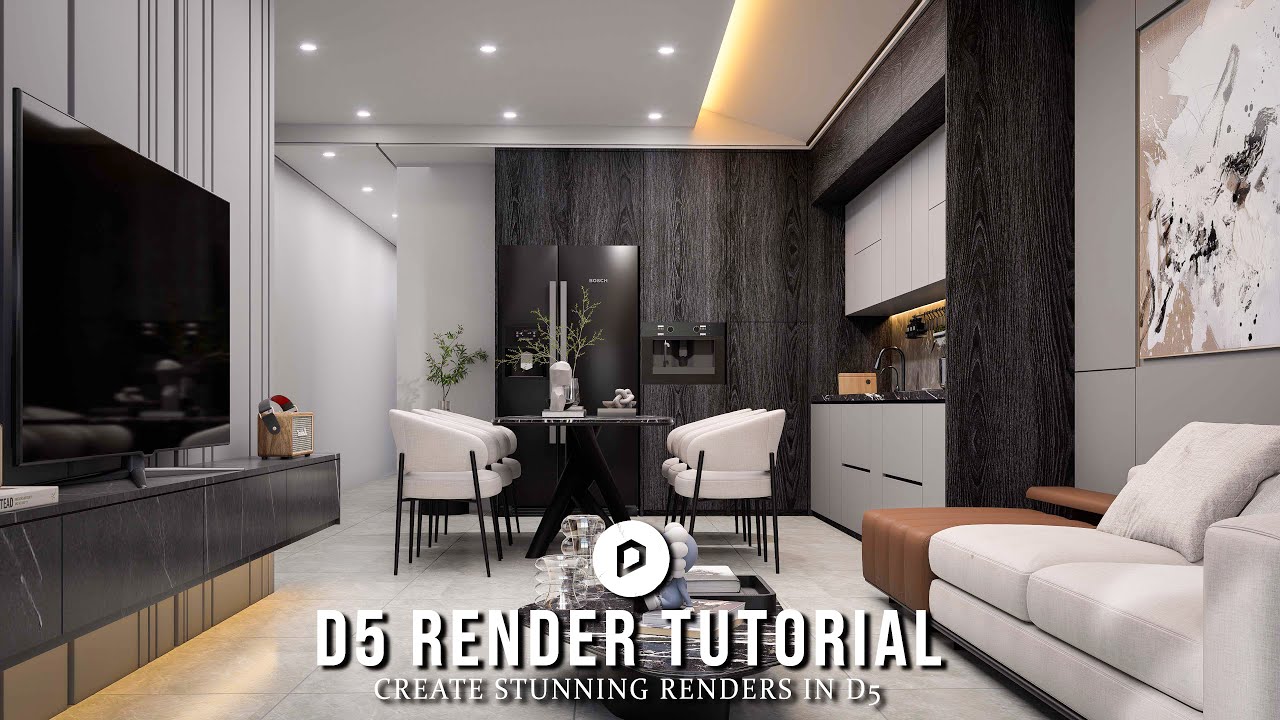 From Simple to Stunning ✨ | Living + Dining Render in D5 Render (Full Tutorial)