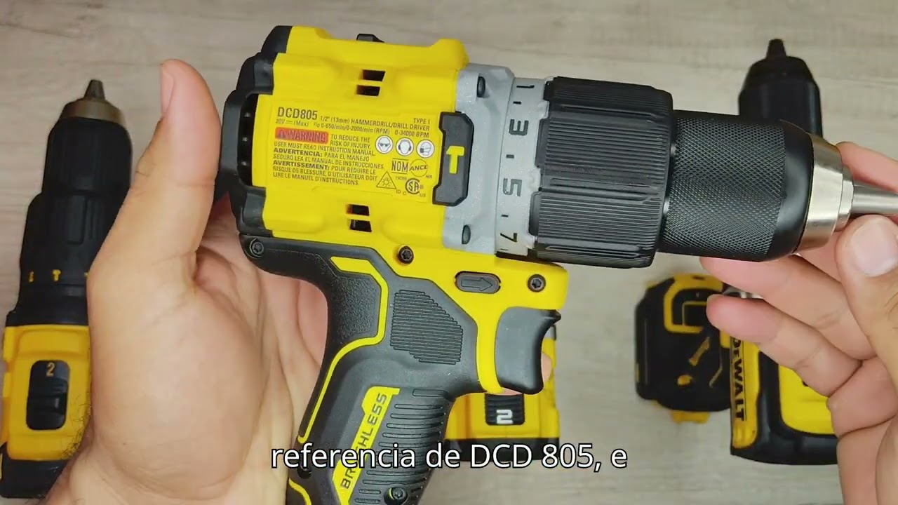 Taladros Dewalt diferencias en la línea 20V Brushless
